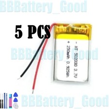 5 PCS 3.7V 250mAh Lipo Rechargeable Battery 502030 For GPS Smart Watch Recorder
