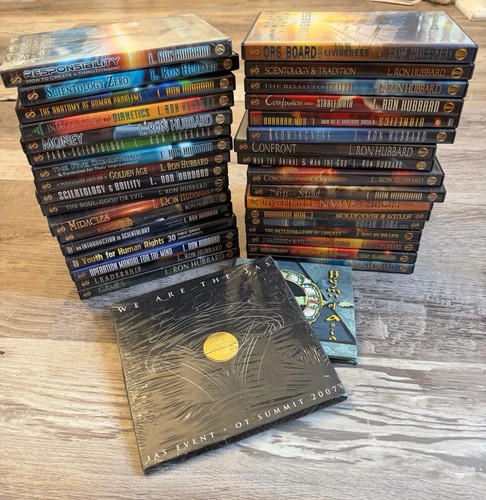 Lot 36 L Ron Hubbard Scientology Dianetics DVDs Books IAS Media Collection