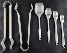 Vintage Lot of Ice Bucket Cube Baby Bottle Tongs Formulette  Measuring Spoons