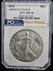 2013 American Silver Eagle – PCI Mint State 70 – Early Strike – Boutique Bullion