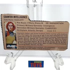 Vtg GI Joe Scarlett FILECARD original 1982 Counter Intelligence file card C