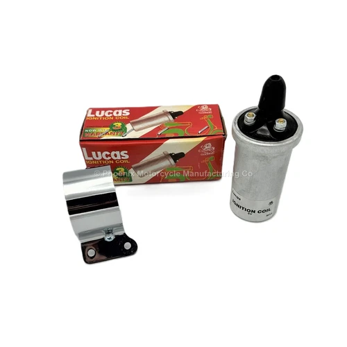 GENUINE LUCAS-TVS MA6 6V IGNITION COIL WITH CLAMP - UK SUPPLIED