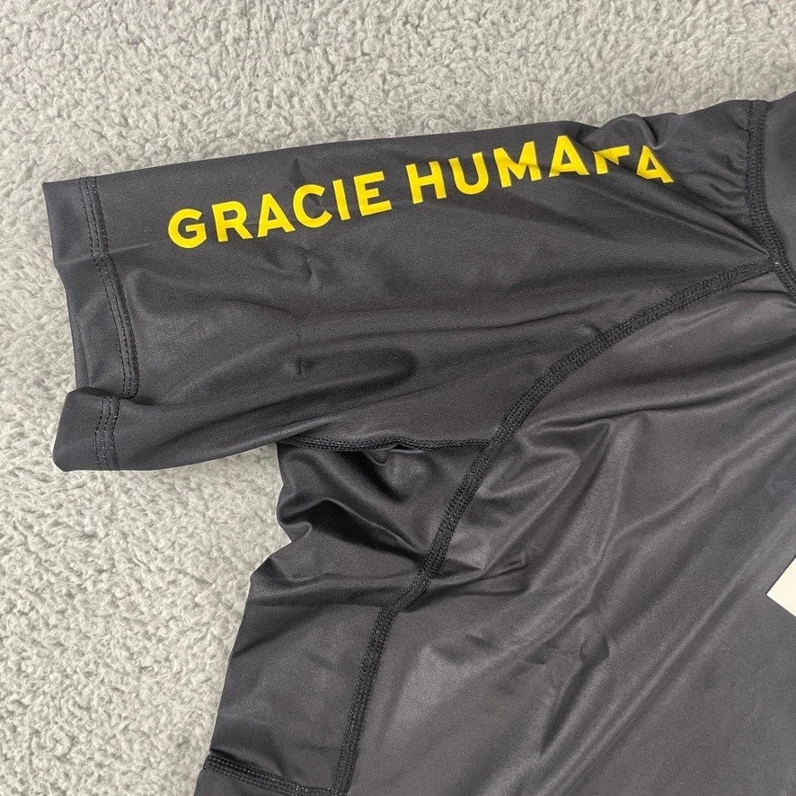 Protector contra erupciones Gracie Humaita para hombre M negro JIU-JITSU poliéster spandex manga corta Foto 3 de 4