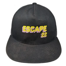 Escape 22 Snapback Mesh Back Trucker Hat Black One Size Outdoor Yupoong