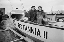 Remeros oceánicos británicos Sylvia Cook John Fairfax antes de su intento - Foto antigua 1