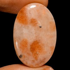 100 Natural Sunstone Oval Shape Cabochon Loose Gemstone 26 Ct 28X19X5 mm UG-846