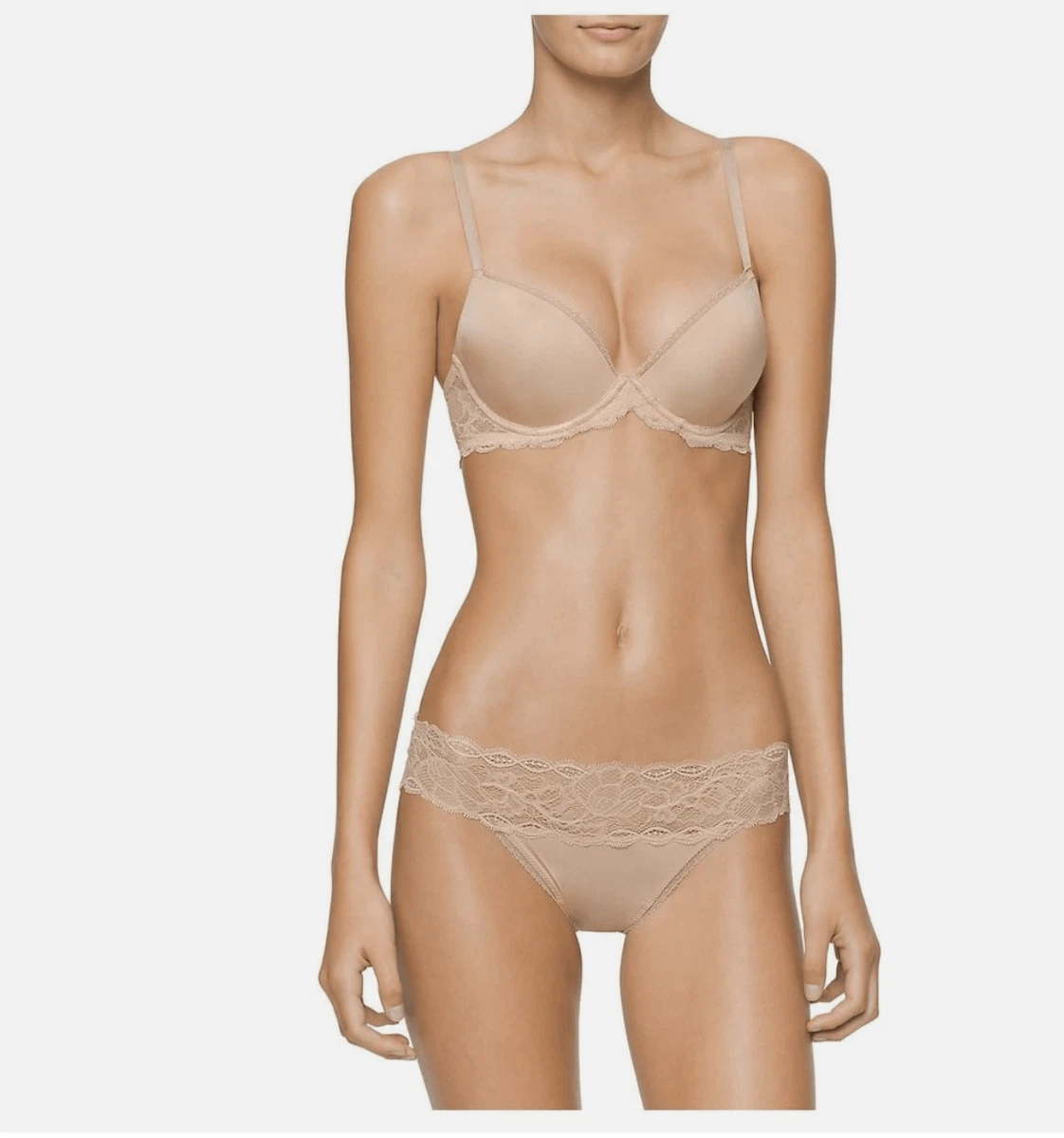 Calvin Klein Underwear Seductive Comfort Demi Lift Multiway Bra Bare 30DD