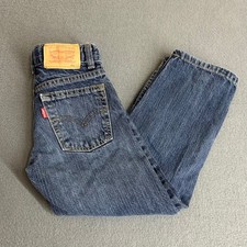 Levi's Jeans Boys 6 Reg Blue 505 Regular Fit Classic Straight Leg Denim