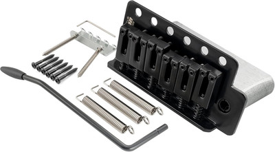 Wilkinson 52.5mm Modern Saddle Tremolo Bridge for Fender Strat, Black