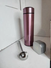 Drink & Coffee Smart Cup Thermos with Built-In Thermometer w/ Tea Tin and Spoon