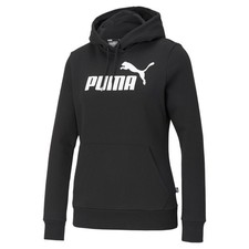 PUMA Essentials Logo Pullover Hoodie Womens Black Casual Outerwear 84685801