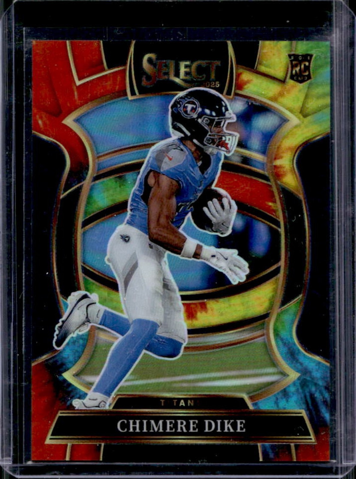 2025 Panini Select Chimere Dike Concourse RC Tie-Dye Prizm Rookie #/25 Titans