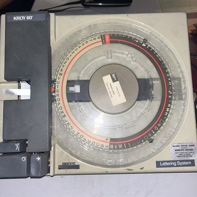 Vintage Kroy 80 Lettering Machine-see Pictures!