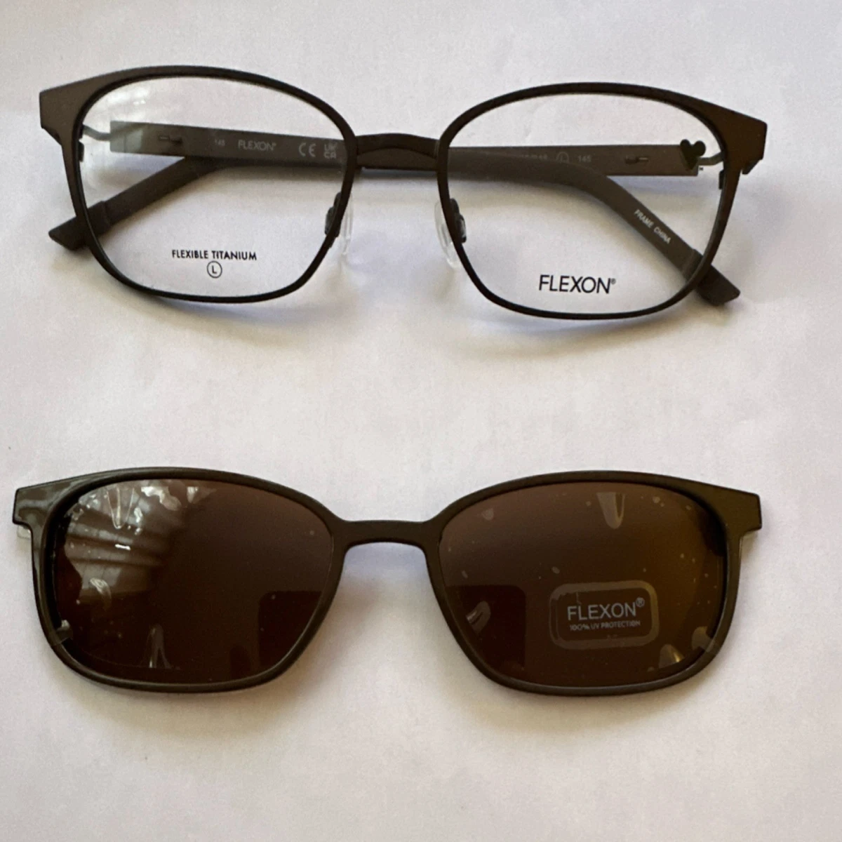 Flexon Titanium Black Eyeglass Frames for sale | eBay display picture 1