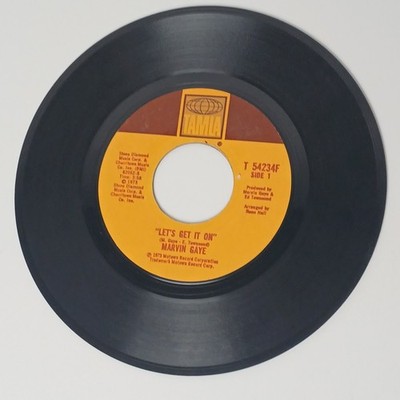 Marvin Gaye   Let's Get It On / I Wish It Would Rain 45 rpm record