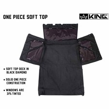 1986-1994 Suzuki Samurai Replacement Soft Top Tinted Windows In Black Diamond