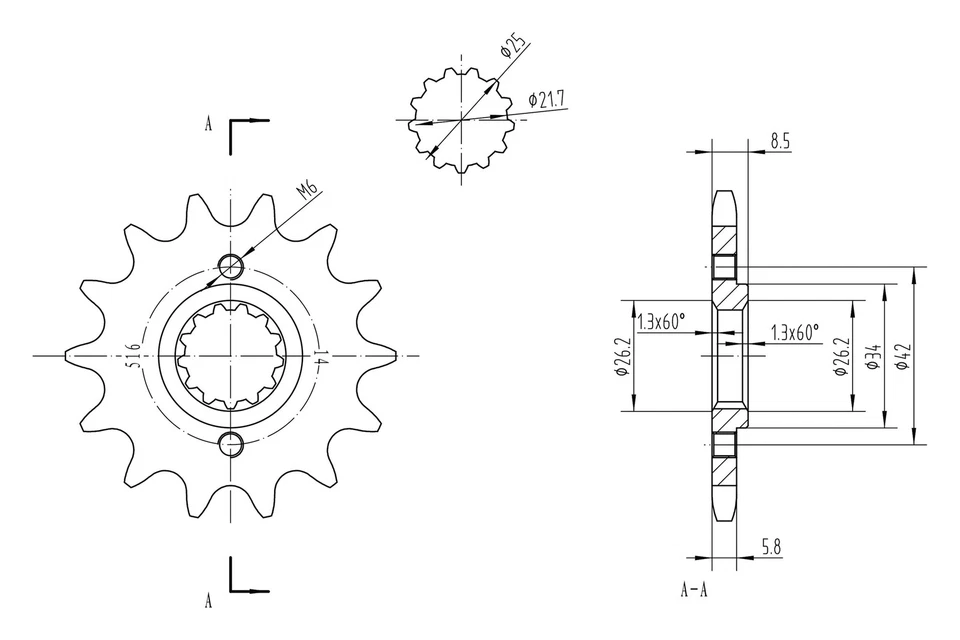 For Kawasaki Ninja 250R 1988-2012 BikeMaster 965694 520 Series Sprocket Foto 2 de 2