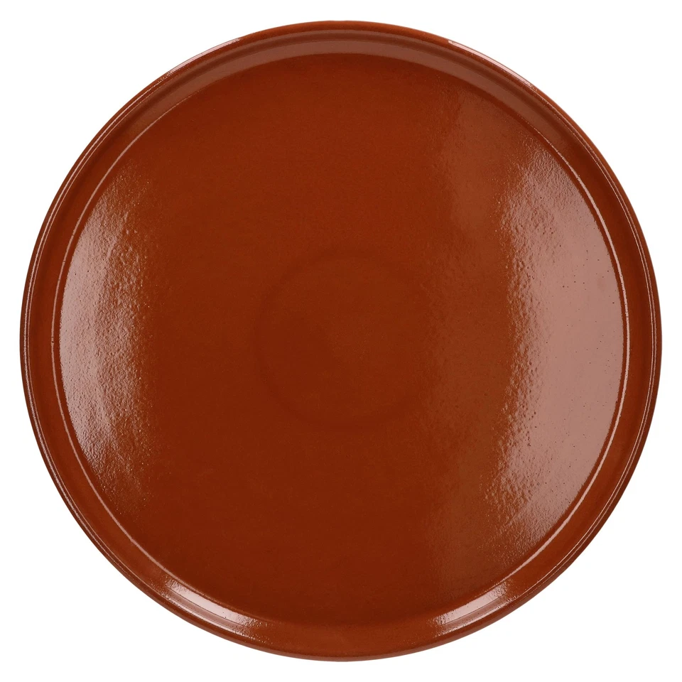 2er-Set Pizzateller Tonteller Ø 32 cm Speiseteller mediterran XL-Servierplatte - Bild 3 von 4