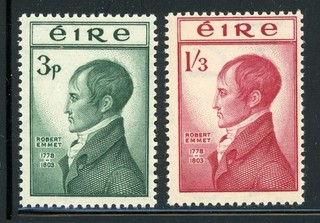 IRELAND MNH Selections: Scott #149 150 Robert Emmet Irish Nationalist CV$27