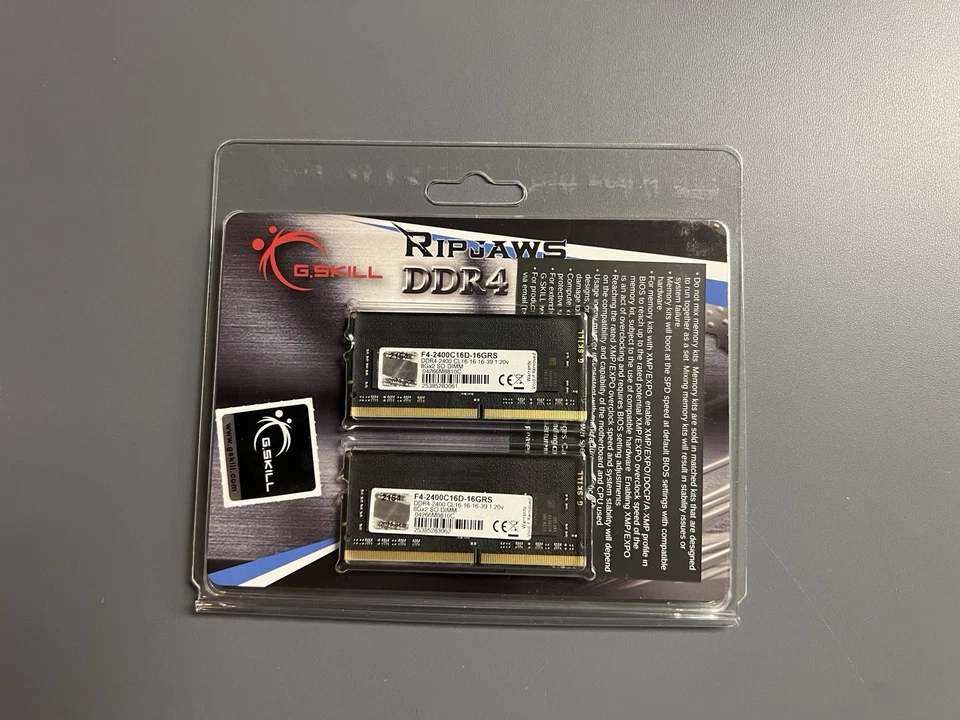 G.Skill Ripjaws DDR4 SO-DIMM 16GB RAM DDR4-2400 (2x8GB) F4-2400C16D-16GRS - Image 2 of 3