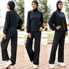 3pcs Muslim Women Swimwear Burkini Hijab Modest Swimsuit Bathing Suit Full Cover