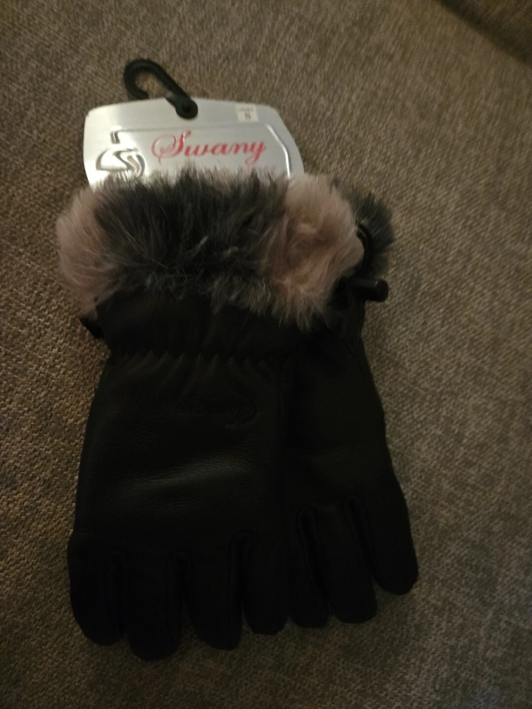 Swany LaFemme Women’s Black Leather Winter Gloves LF-6 Jaguar