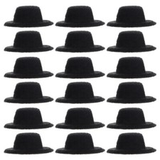20 Pcs Mini Formal Hats Miniature Doll Formal Hats Felt Top Hats For Crafts Hats