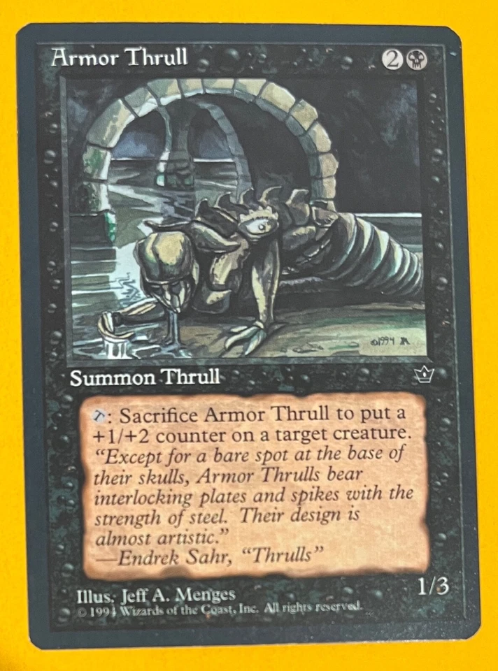 MTG ARMOR THRULL (Menges) Fallen Empires (Wyvern Back) (OldManMTG 007-520) - Image 2 of 4