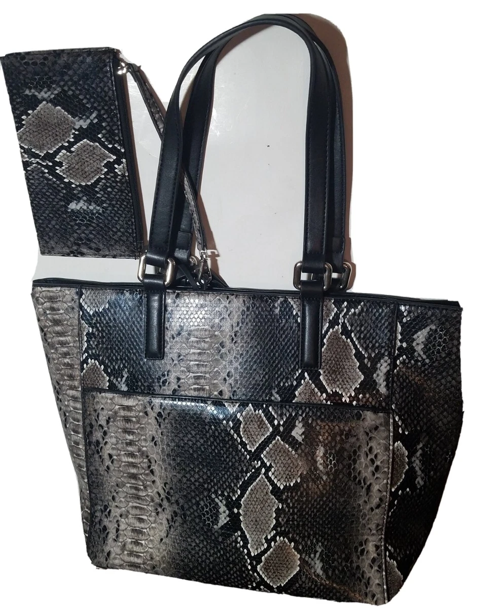 Faux snakeskin tote bag cheap