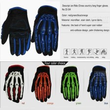 Skull Pattern Off-road Gloves Fullfinger Motorcycle Riding Breathable Gym Gloves