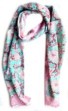 Cotton Scarfs For Women Hand Block Printed Indian Traditional Design 70x20 Inch