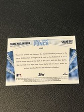2023 Topps Series 1 - One-Two Punch #12P-7 Shane Baz, Shane McClanahan