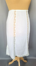 Carino Sottoveste Nylon Viscosa Vintage IN Raso Pizzo Taglia M FR38 US6 UK10