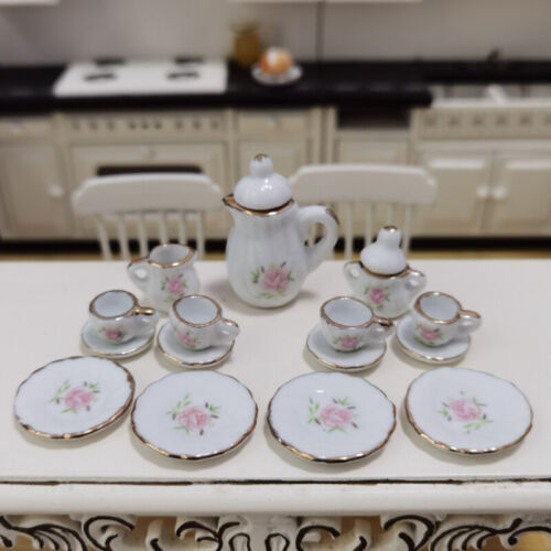 1:12 Scale Dollhouse Miniatures Mini Pocket Coffee Tea Set Model Accessories Set - Picture 1 of 13