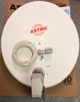 hochwertige SAT - Anlage,78cm,HDTV, UHD,digital ,Twin - LNB (2Teilnehmer)neu 25m
