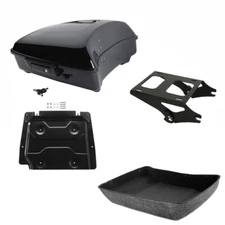Chopped Trunk Plate Mount Rack Fit For Harley Touring Road Street Glide 2014-25