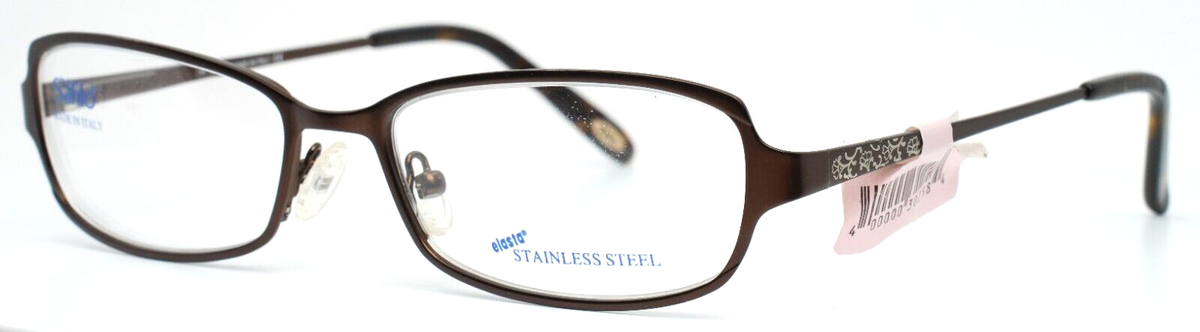 Safilo Elasta Eyeglasses E1158 BWN 53-17-140 Stainless Steel Metallic Brown Safilo Glasses Elasta Eyeglasses Brown Turtle | Mercari main image 3