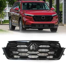For 2023-2024 Honda CRV CR-V Front Bumper Upper Grille Assembly Glossy Black