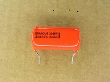 S00774-257 (2 Pc Lot) 0.22 mfd 200 volt 200V +- 10 % radial polyester capacitor