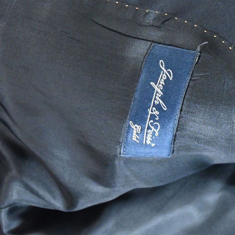 Joseph & Feiss 40R 32x29 Negro 100% Lana Hombre Chaqueta Pantalones Traje Foto 4 de 4