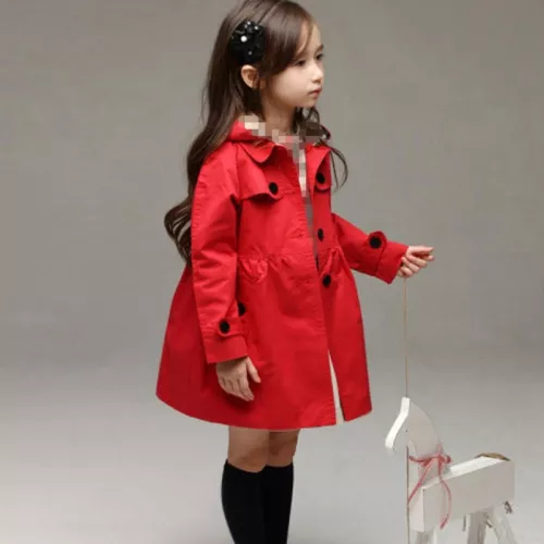 Trench cappotto moda con cappuccio bambini bambina giacca outwear topTX - Foto 8 di 26
