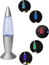 Glitter Lava Lamp LED Vintage Mini 7.28'' Night Light Lamp with USB Multi Color