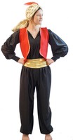 Panto-aladdin Black Genie Of The Lamp & Sultan Hat With Feather All Plus Sizes Panto-aladdin Black Genie Of The Lamp & Sultan Hat With Feather All Plus Sizes