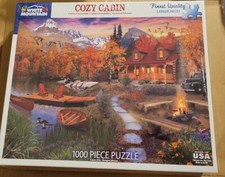 NEW White Mountain COZY CABIN 1269 Jigsaw Puzzle 1000 Piece David Maclean 24x30