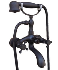 Oil Rubbed Bronze Bathtub Faucet Clawfoot Tub Filler Shower Mixer Tap stf704