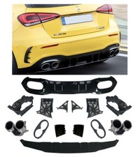 ? SPORT DIFFUSOR + AUSPUFFBLENDEN CHROM FÜR MERCEDES A-KLASSE W177 A45 AMG OPTIK ? SPORT DIFFUSOR + AUSPUFFBLENDEN CHROM FÜR MERCEDES A-KLASSE W177 A45 AMG OPTIK