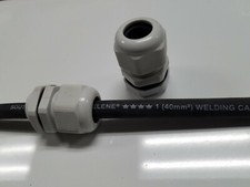 2 Gray cord grip 1 AWG Grommet Firewall Bushing Car Audio Nylon Wire 1" Hole