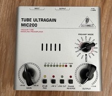 Behringer Tube Ultragain MIC200 Audiophile Vacuum Tube Preamplifier Modeler