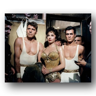 Burt Lancaster Tony Curtis Gina Lollobrigida Photo 8x10 Trapeze Film Set 1956