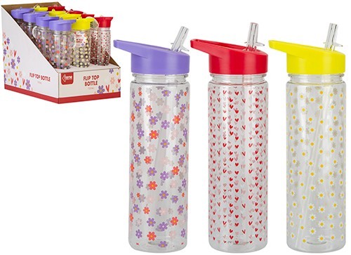 Kids Water Bottle with Straw BPA-Free Rainbow Bottle Carry Handle 750ml